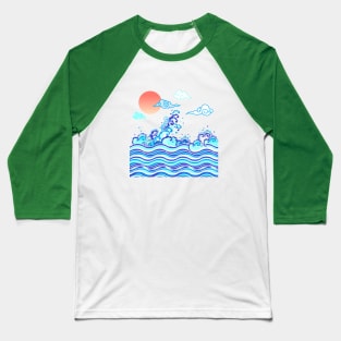 waves Baseball T-Shirt